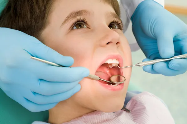 Young child at the dentist