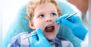 Young child at the dentist